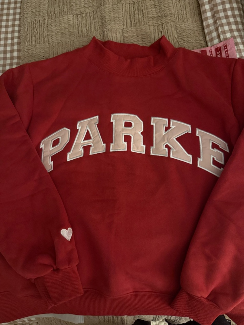 PARKE Varsity Mockneck Crimson + Peony